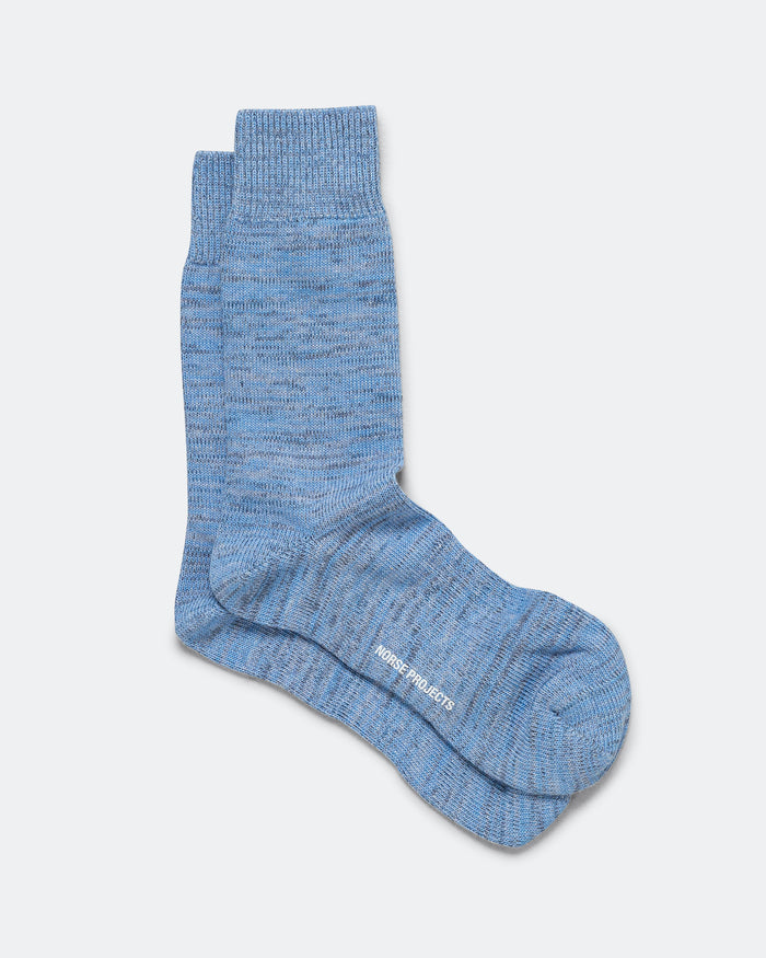 Bykle Heavy Cotton Twist Sock - Bel Air Blue