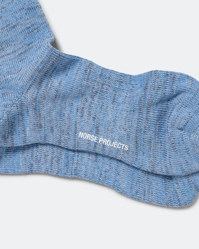 Bykle Heavy Cotton Twist Sock - Bel Air Blue