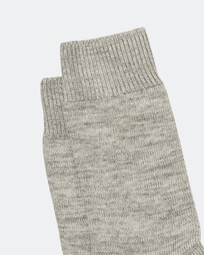 Bykle Heavy Cotton Twist Sock - Light Grey Melange