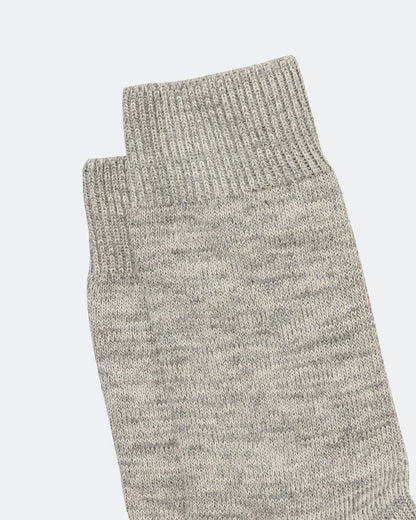 Bykle Heavy Cotton Twist Sock - Light Grey Melange