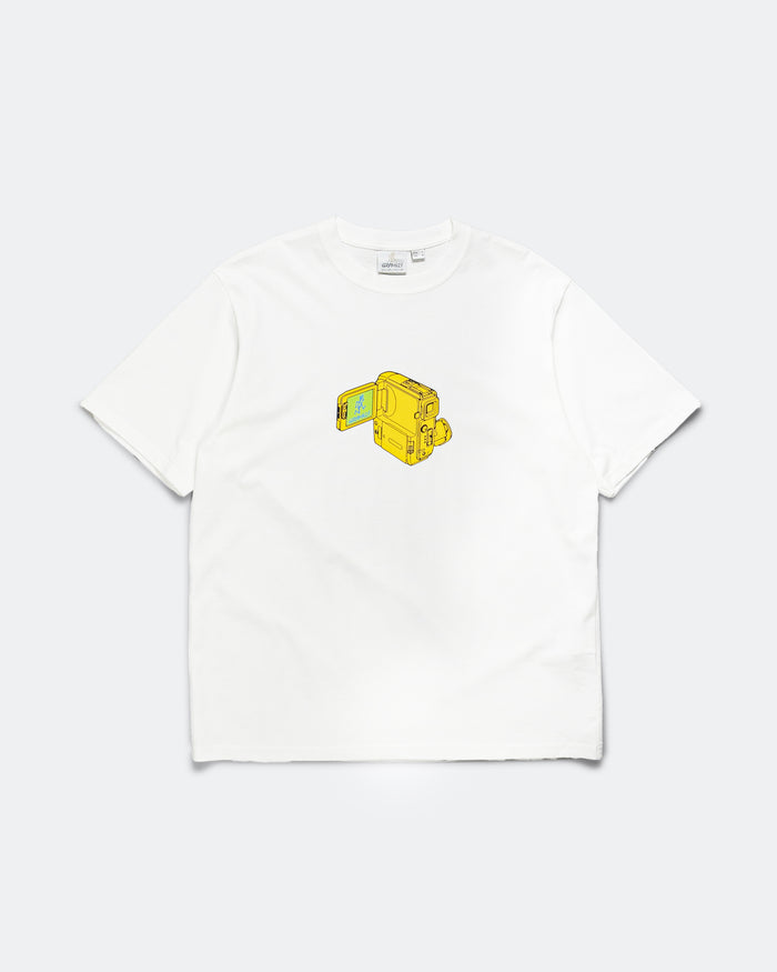Camcorder Tee - White