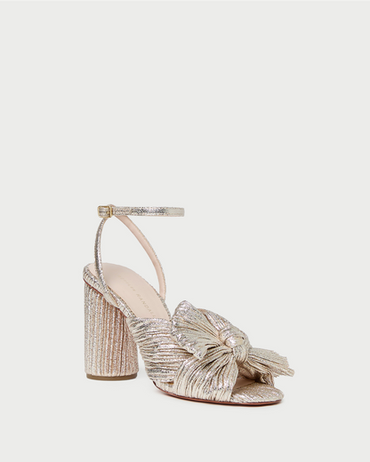Camellia Pleated Bow Heel
