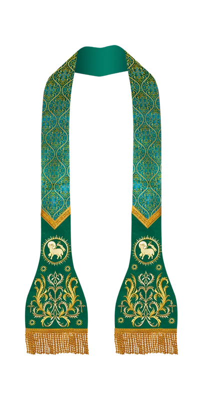 Catholic Stole with embroidery motif