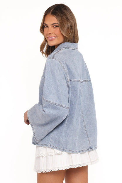 Celestia Denim Top - Light Wash