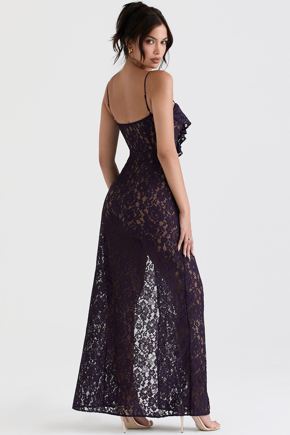 night shade lace maxi dress