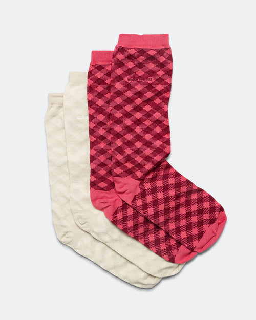 Check Sock x Wales Bonner - Craft Pink