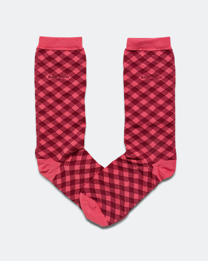 Check Sock x Wales Bonner - Craft Pink