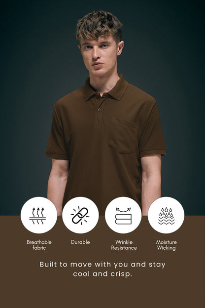 Coffee Brown Smart Tech Pocket + Polo