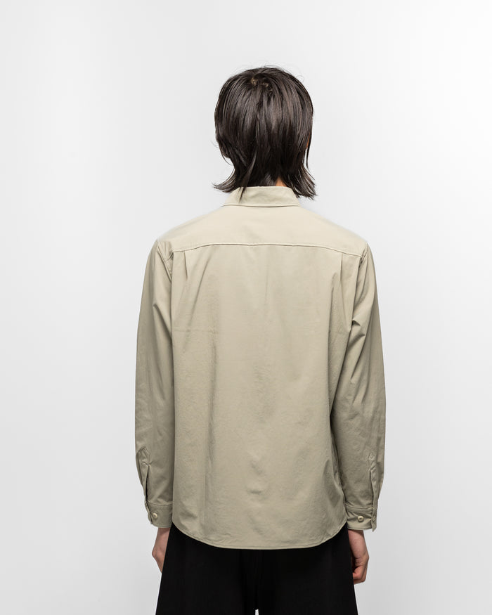 Crinkled Ripstop Panel Shirt - Sage