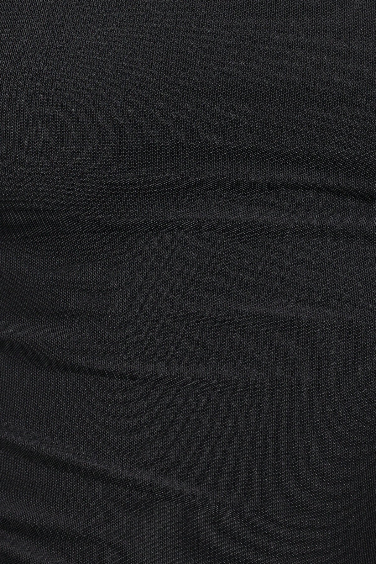 Carlie Mesh One Shoulder Top - Black