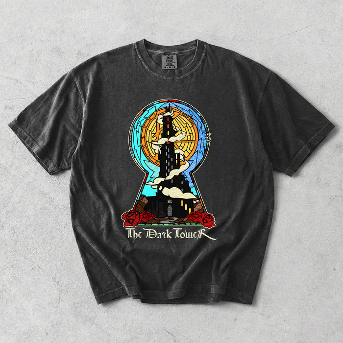Dark Tower Stained Glass Garment Dyed Tee