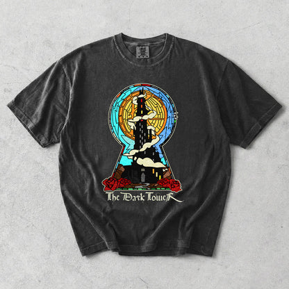 Dark Tower Stained Glass Garment Dyed Tee