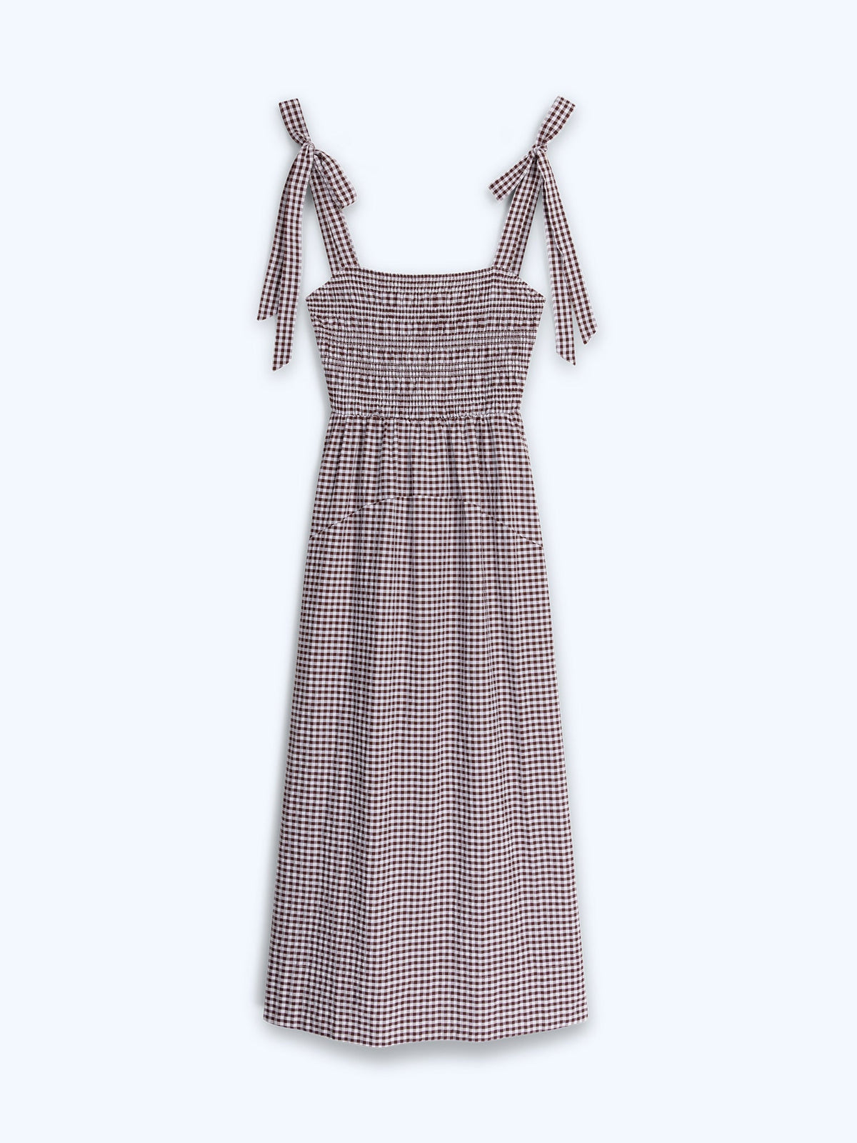 Dixie Dress in Chocolate and Cream Gingham