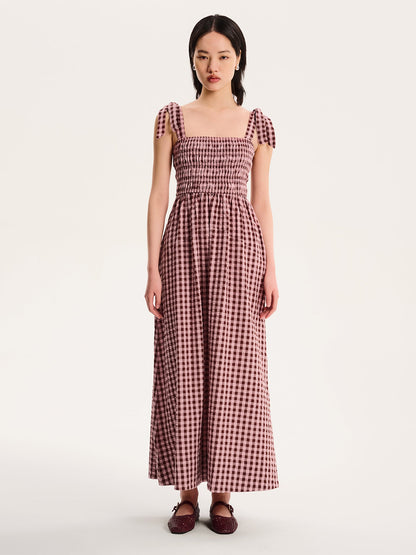 Dixie Gingham Dress in Pink
