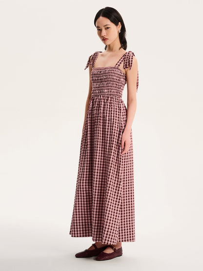 Dixie Gingham Dress in Pink