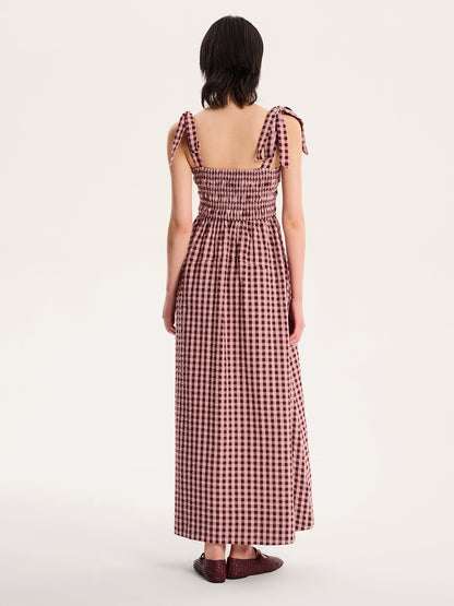 Dixie Gingham Dress in Pink