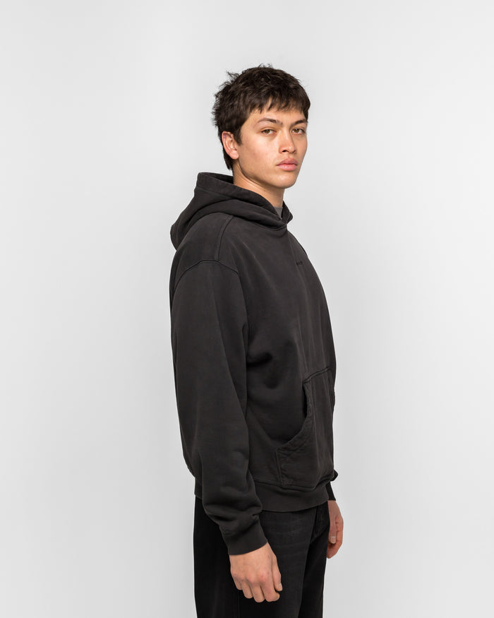 Echo Mod Embroidered Hoodie - Pitch Black