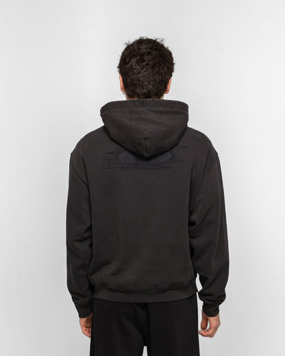 Echo Mod Embroidered Hoodie - Pitch Black
