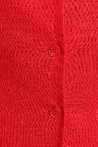 Amia Linen Blend Vest Top - Red