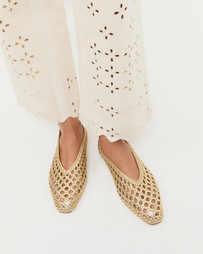 Emery Gold Ballet Flat