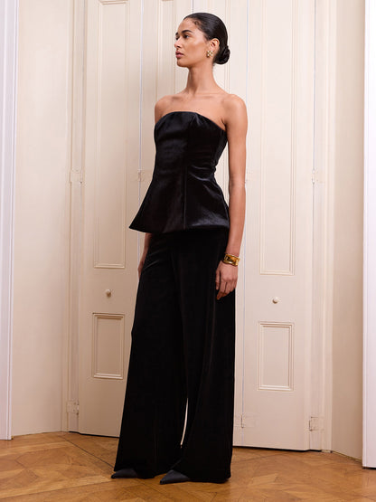 Etta Velvet Top in Black