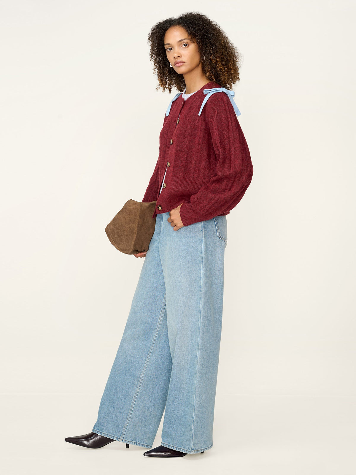 Eugina Cardigan in Merlot
