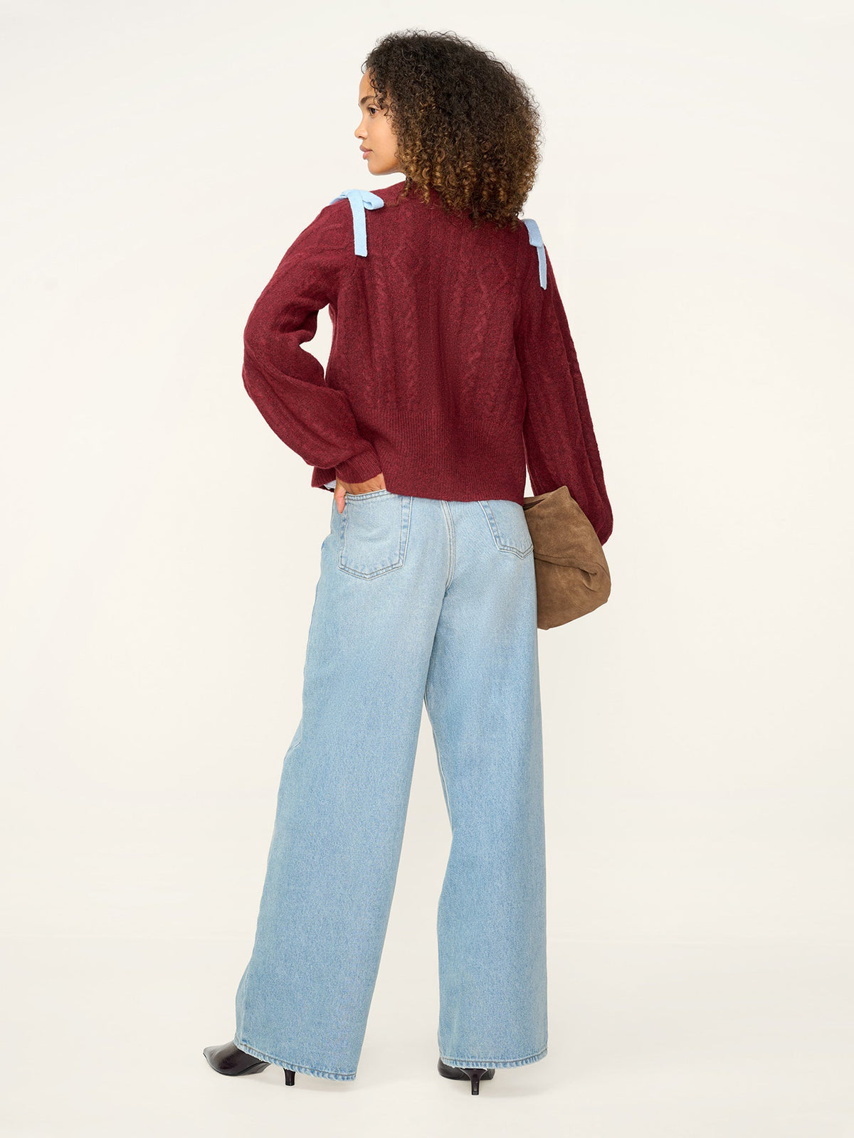 Eugina Cardigan in Merlot