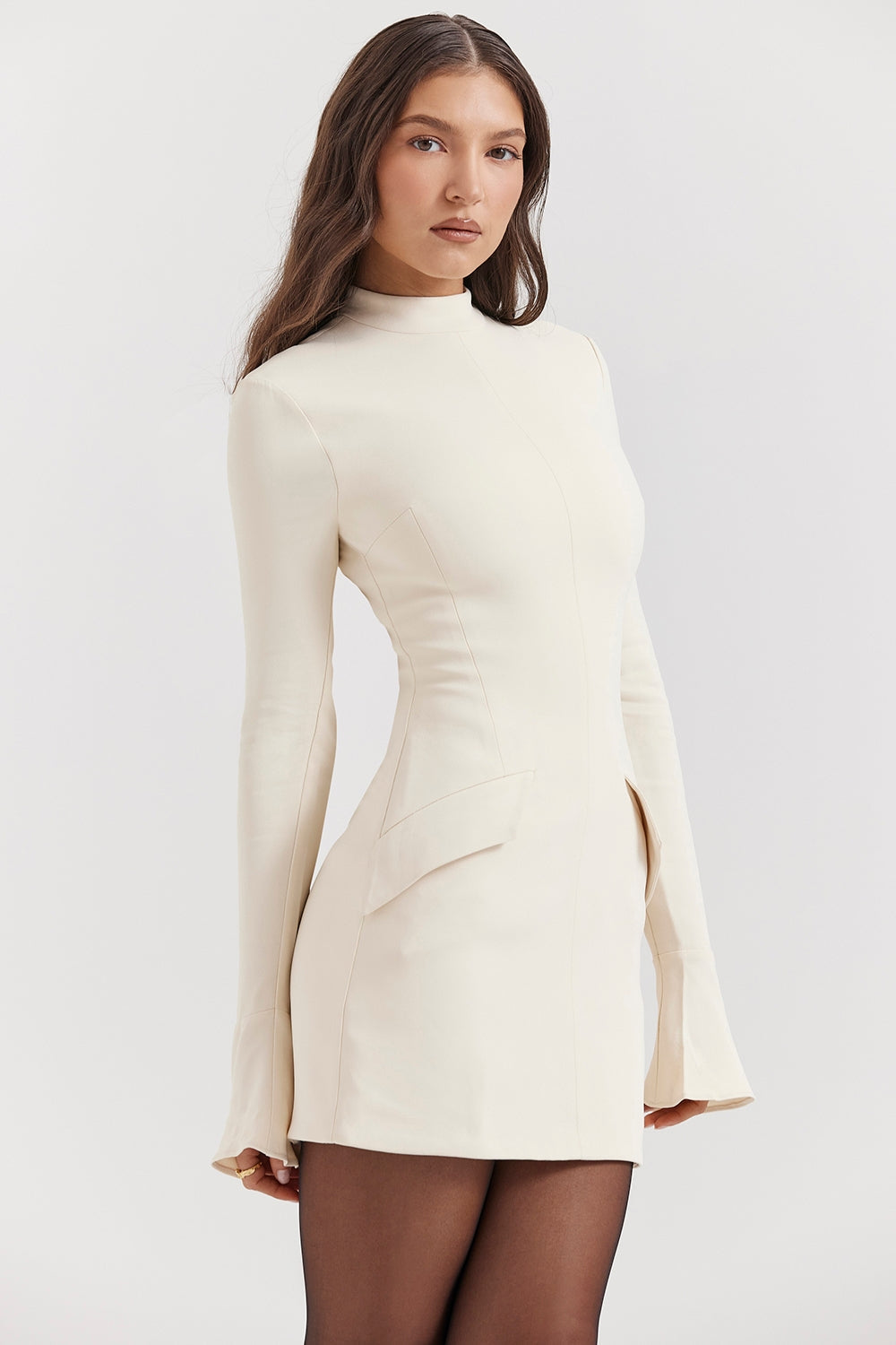 vintage cream mini dress