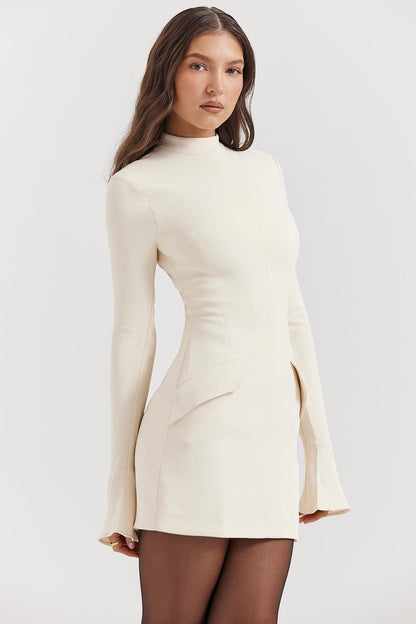 vintage cream mini dress