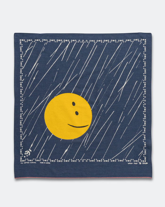 Fastcolor Selvedge Bandanna (RAINBOWY) - Navy
