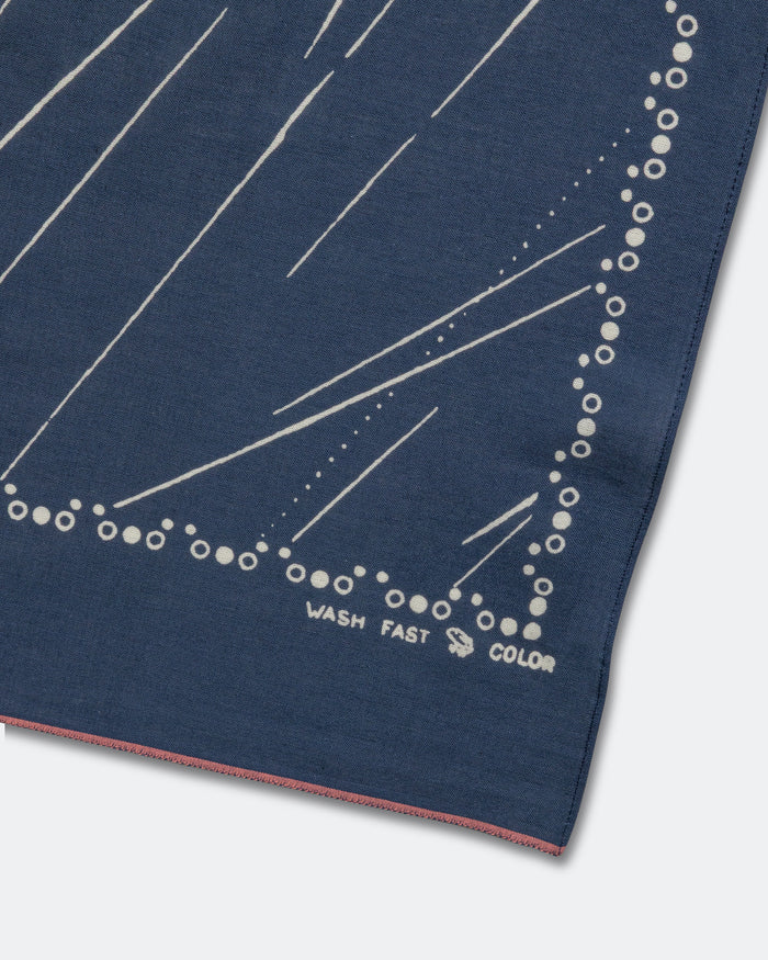 Fastcolor Selvedge Bandanna (RAINBOWY) - Navy
