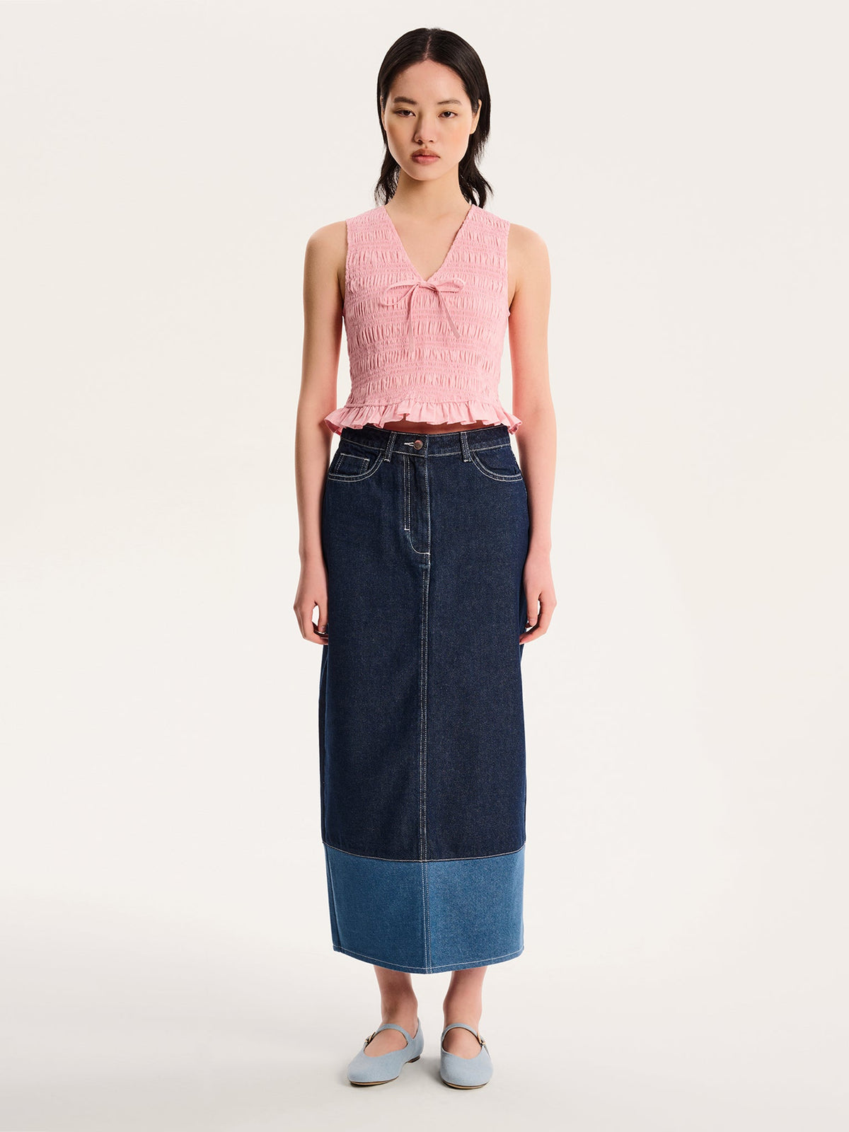 Chicago Skirt in Dark Wash