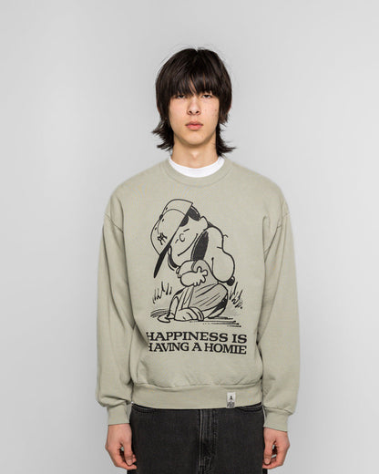 Happiness is Having a Homie Crew Sweat - Sage