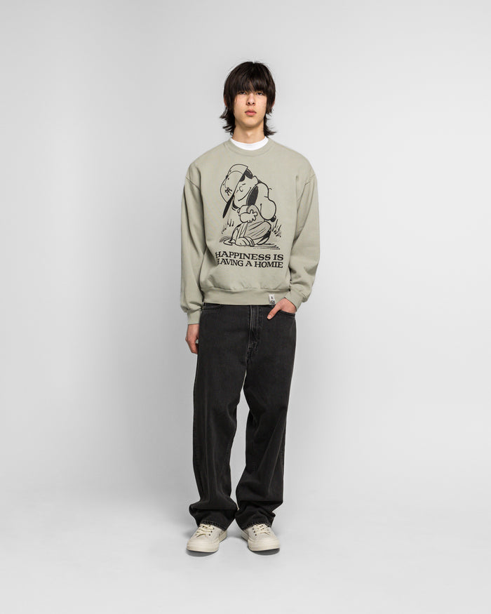 Happiness is Having a Homie Crew Sweat - Sage