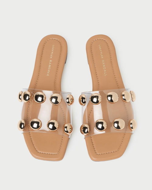 Hayes Dune/Champagne Studded Sandal
