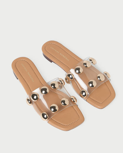 Hayes Dune/Champagne Studded Sandal