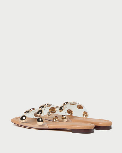 Hayes Dune/Champagne Studded Sandal