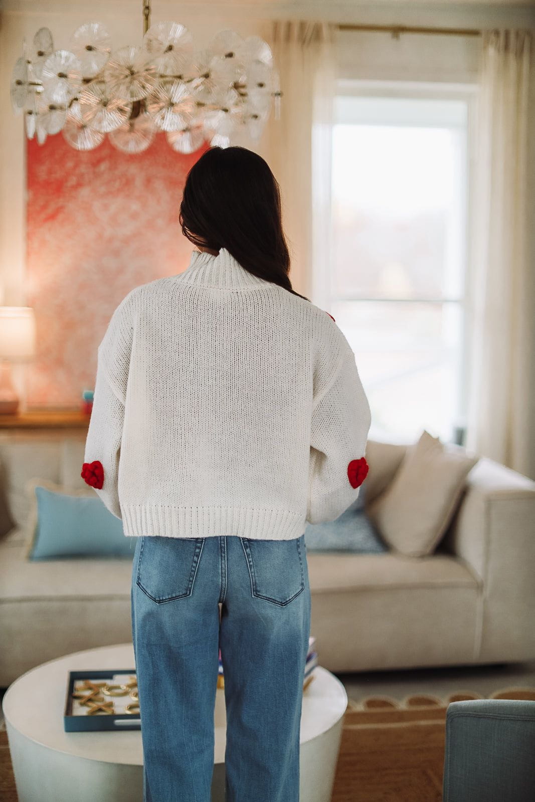 Big Hearts Sweater - White and Red (FINAL SALE)