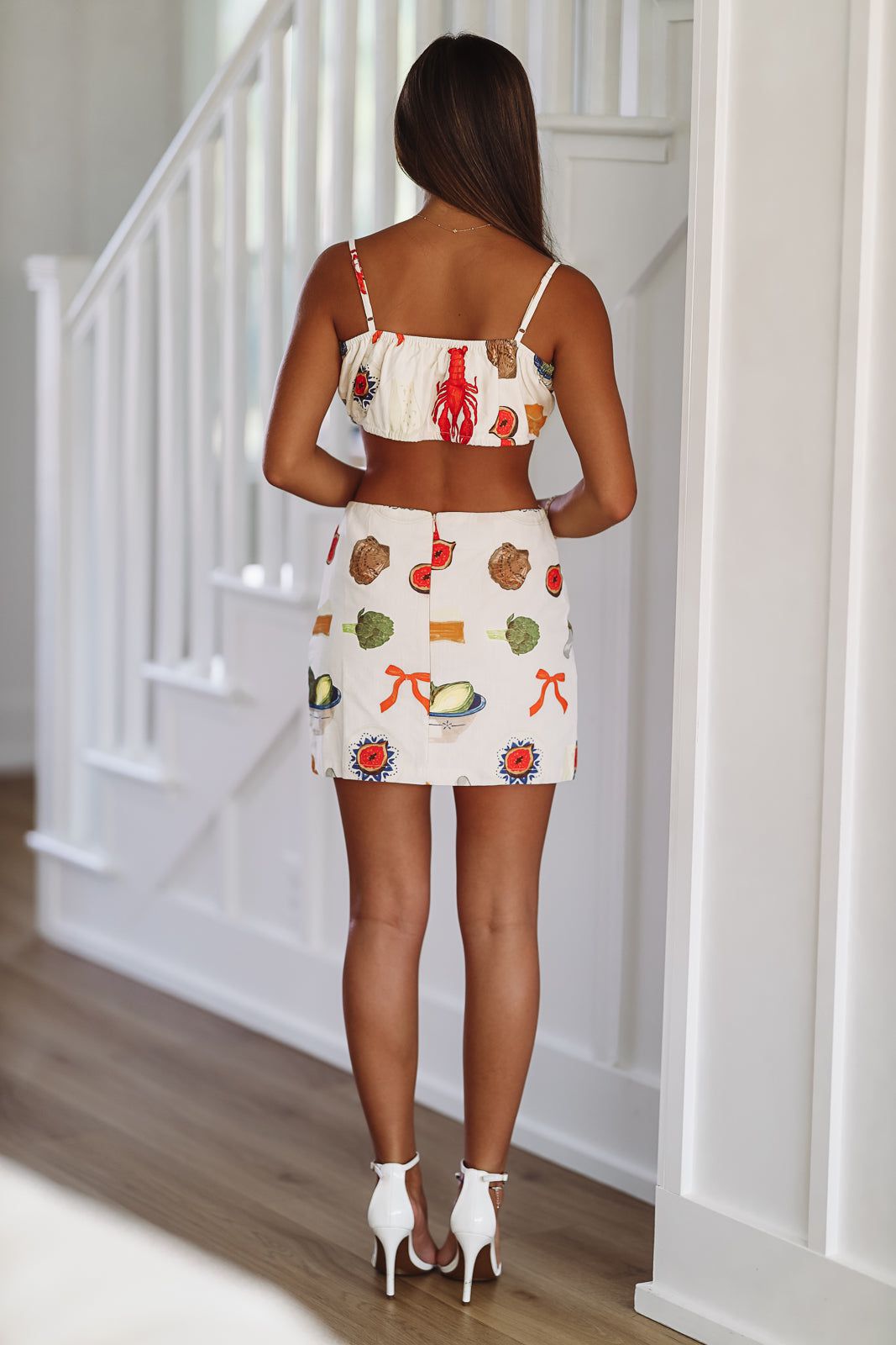 Cape Cod Clam Bake Mini Skirt - Cream