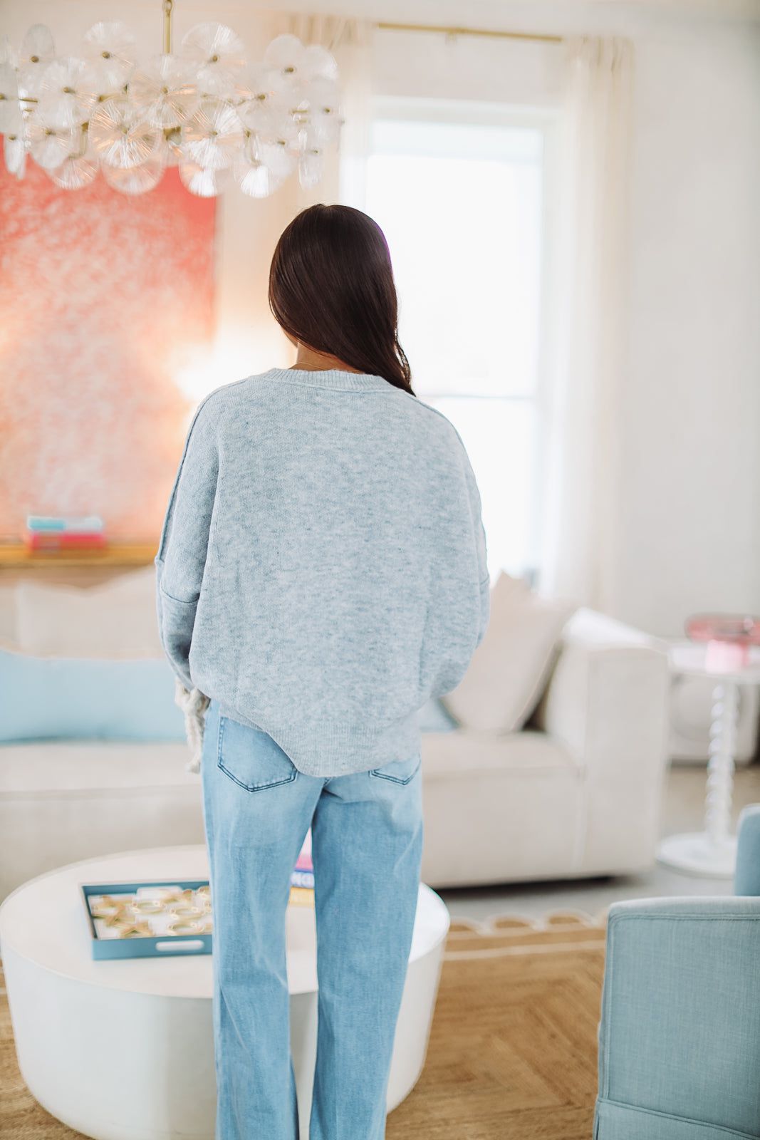 Clara's Bow Sweater - Blue