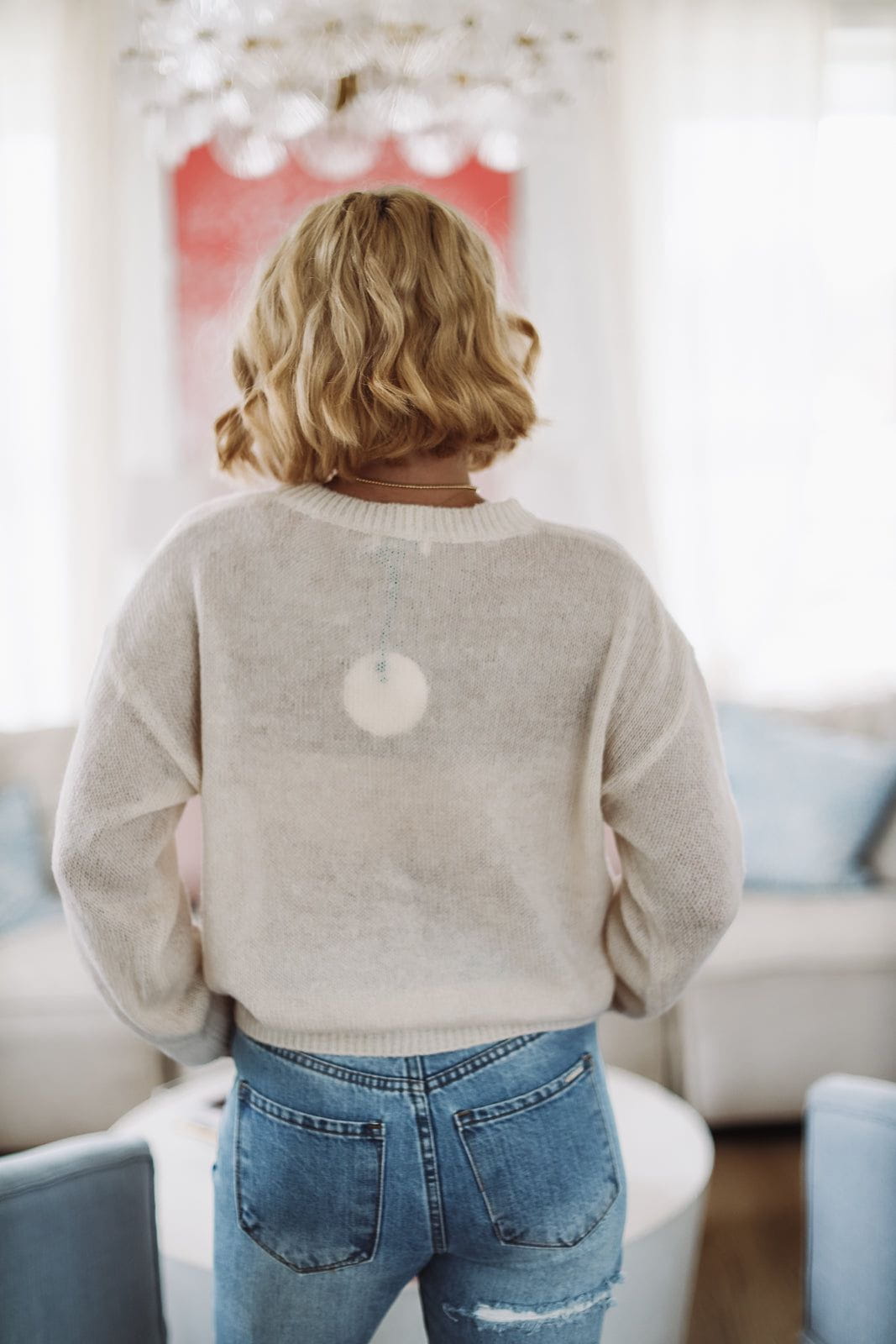 It's New Sweater - Cream and Red