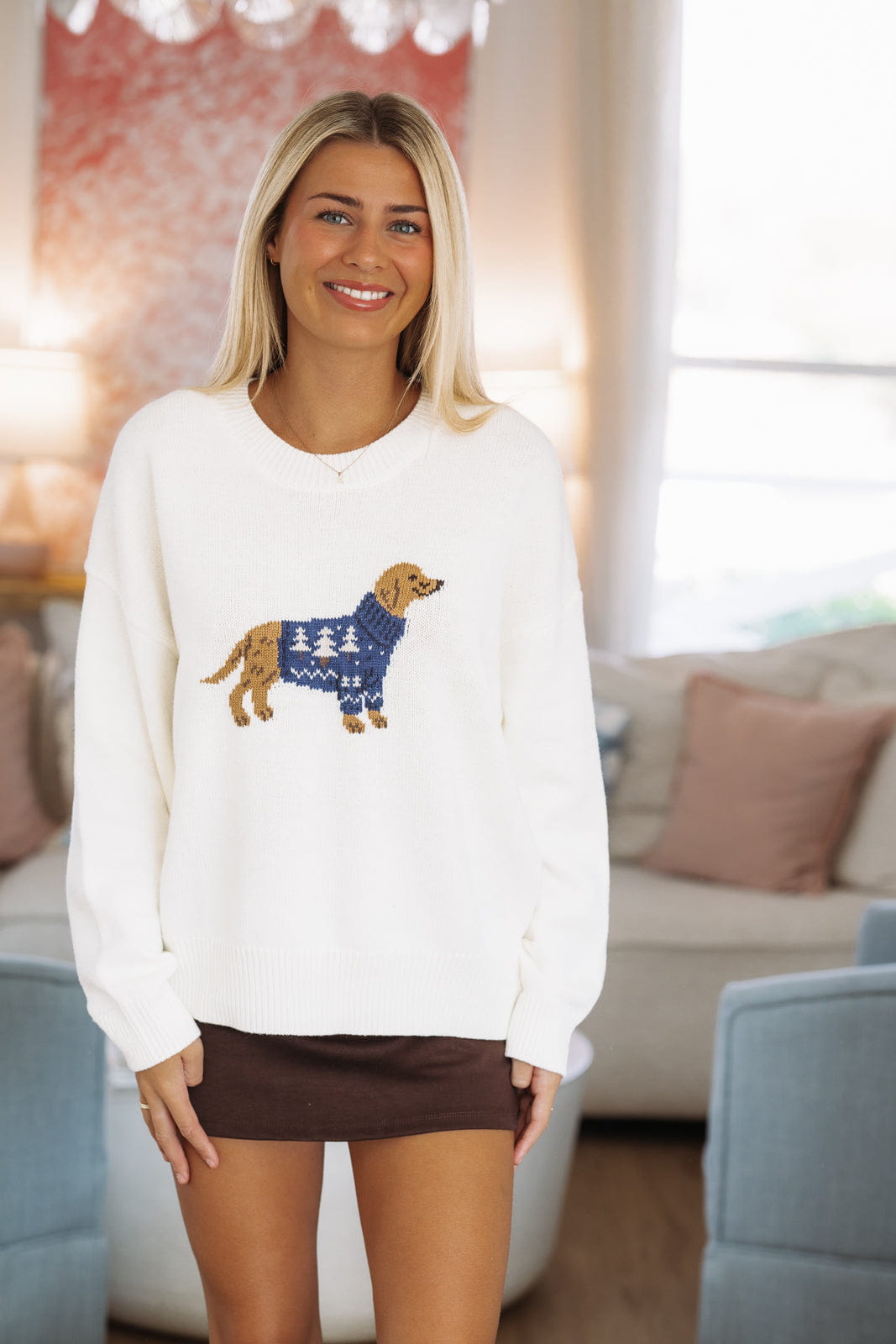Cozy Pup Sweater - Ivory