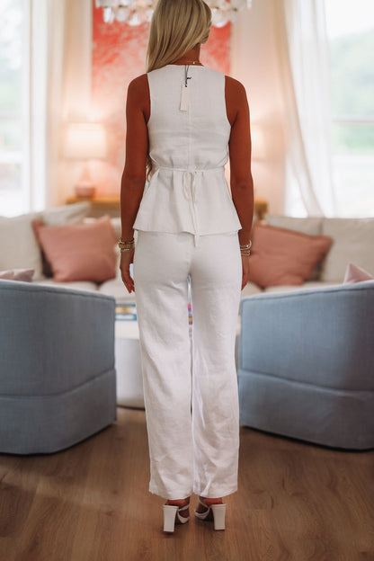 Kolibri Linen Pants - White