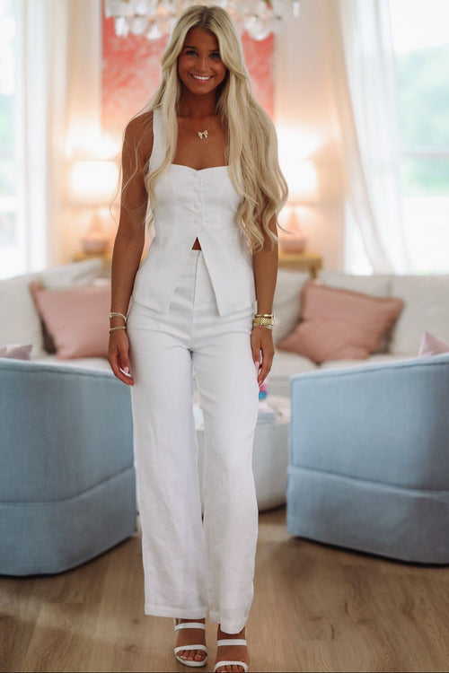 Kolibri Linen Pants - White