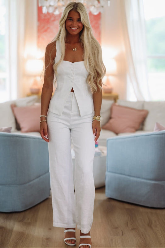 Kolibri Linen Pants - White
