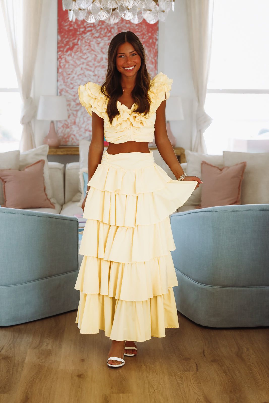 Lemon Zest Maxi Skirt - Yellow