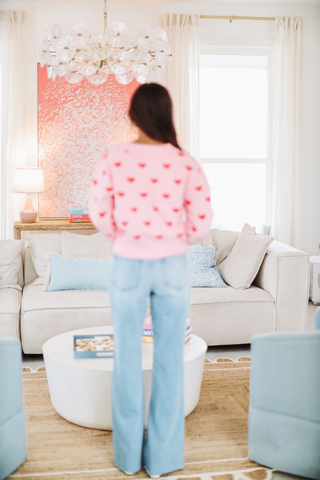 Loving Muse Bow Sweater - Pink and Red