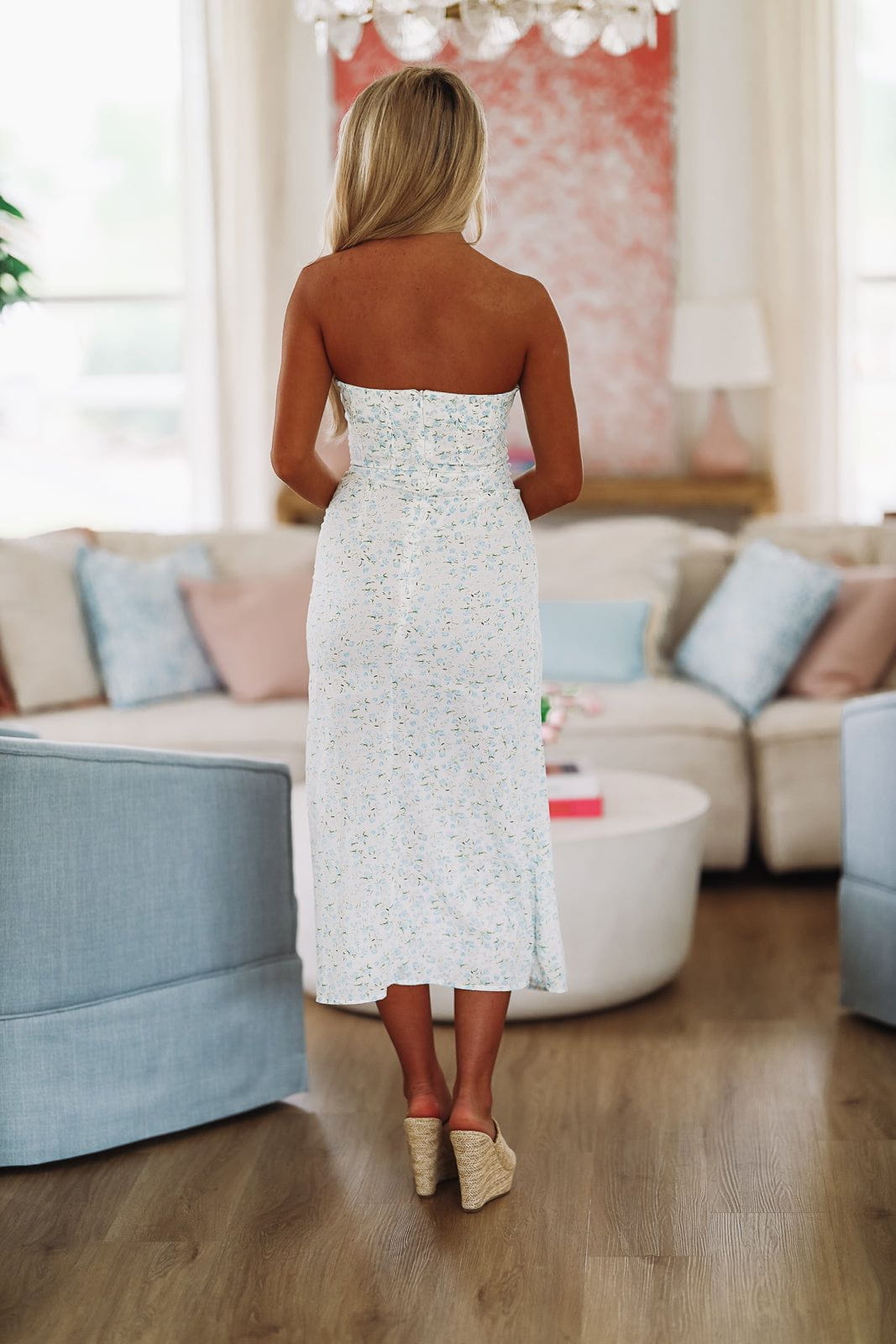 Maya Midi Dress - Blue