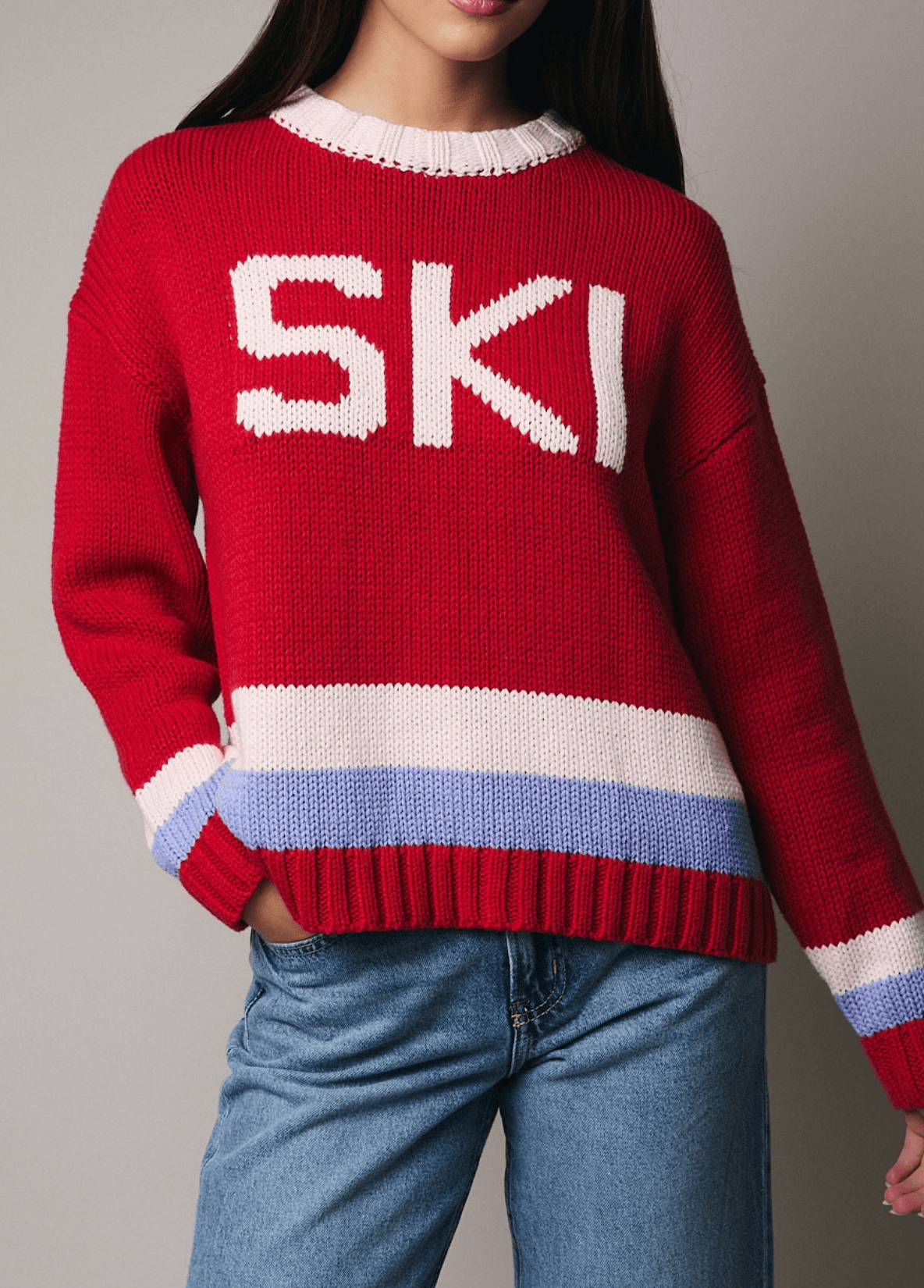 Fresh Powder Sweater - Red
