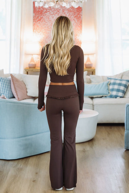 Vital Motion Crop Top - Brown